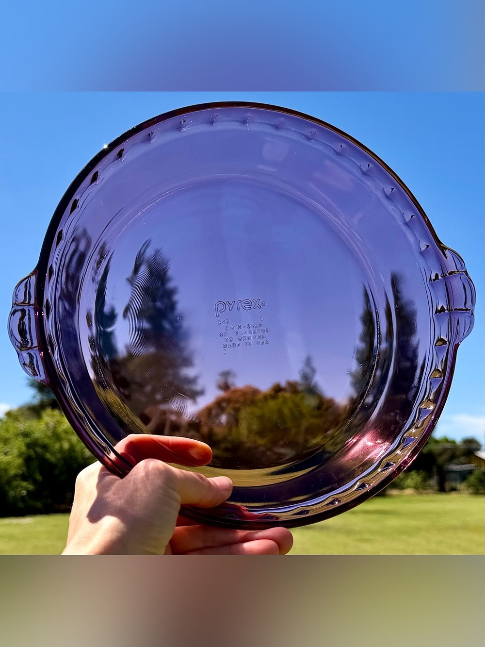 Vintage Pyrex Amethyst Purple #229 Pie Plate Set Retro Kitchen Decor